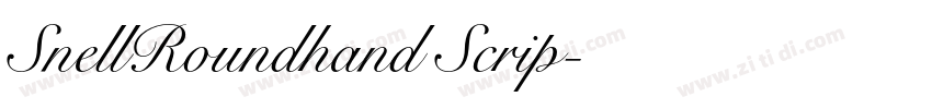 SnellRoundhand Scrip字体转换